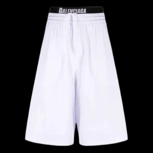 Balenciaga Technical-Mesh Jersey Swim Shorts 'White'