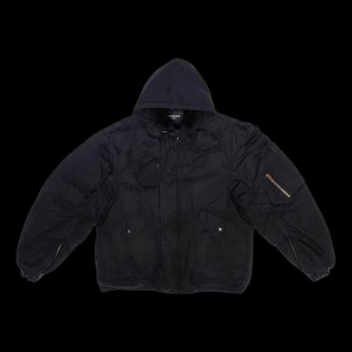 Balenciaga Destroyed Bomber Jacket 'Black'