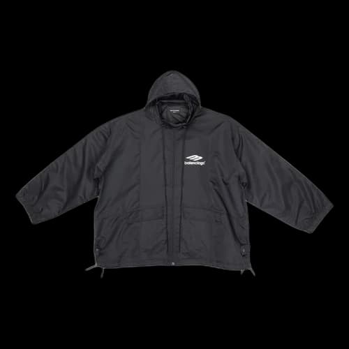 Balenciaga 3B Sports Icon Oversized Windbreaker Jacket 'Black'