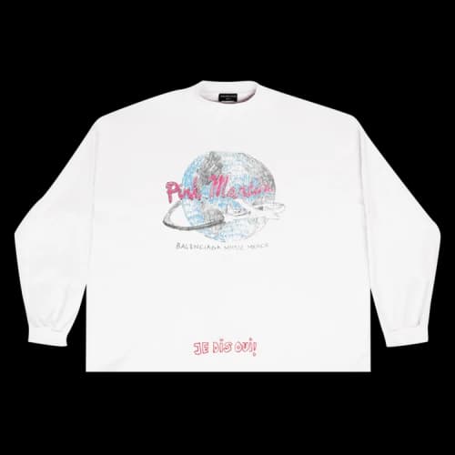 Balenciaga Long-Sleeve T-Shirt 'Ecru'