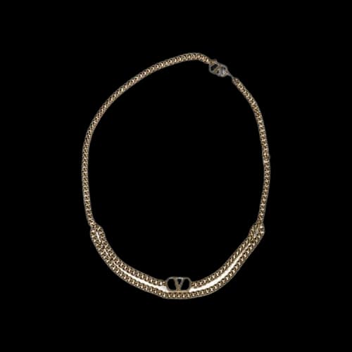 Valentino Signature Logo Chain Belt 'Antique Gold'