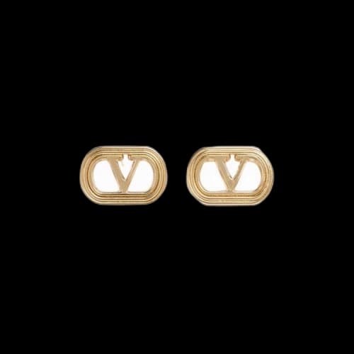 Valentino Ovalette Earrings 'Oro'