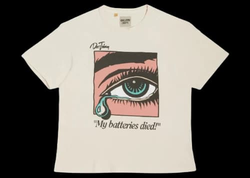 Gallery Dept. Dead Batteries T-Shirt Antique White