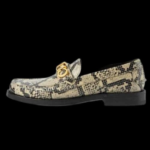 Gucci Python Print Logo Loafer 'Neutral' (Women's)