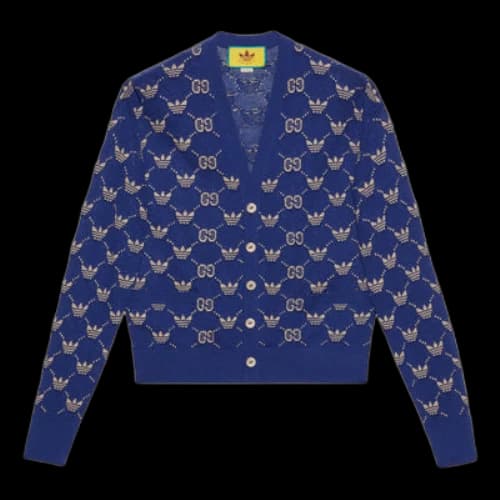 Gucci x adidas GG Trefoil Cardigan 'Blue'