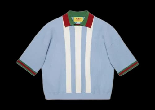 Gucci x adidas Viscose Polo Light Blue