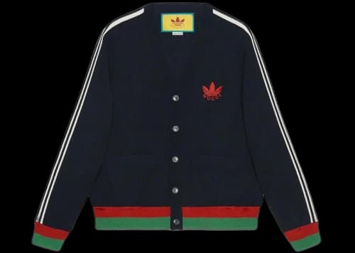 Gucci x adidas Viscose Cardigan Dark Blue