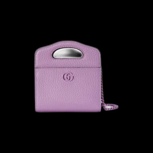 Gucci GG Marmont Top Handle Card Case Wallet 'Light Purple'