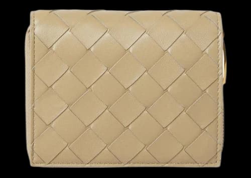 Bottega Veneta Bi-Fold Intrecciato Wallet Taupe