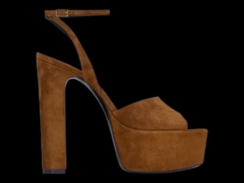 Saint Laurent Jodie Platform Sandals Brown (Women's)