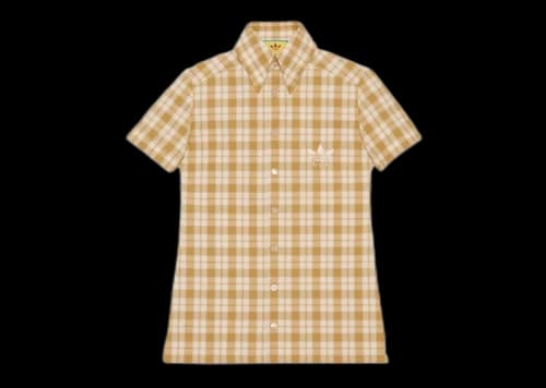 Gucci x adidas Check Cotton Shirt Beige/White