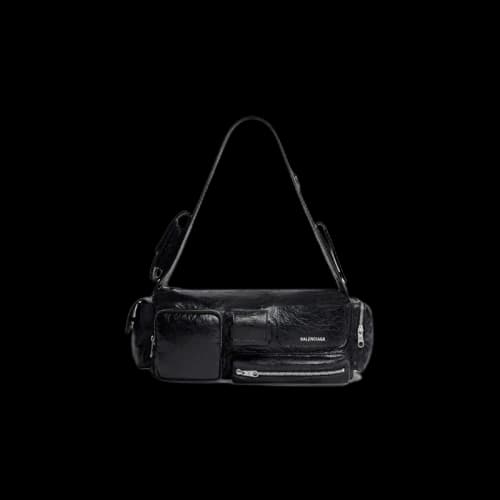 Balenciaga Mens Superbusy Small Sling Bag in Black Black