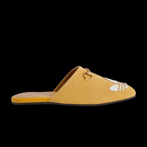 Adidas x Gucci Trefoil Slipper 'Yellow Suede' (Women's)