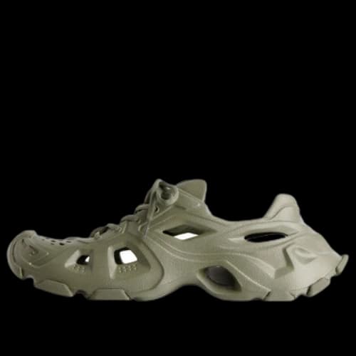 Balenciaga HD Lace Up Cut Out Sneakers 'Olive Green'