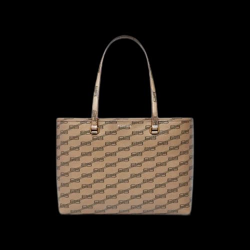 Balenciaga Signature Shopper Tote Bag 'Beige/Brown'