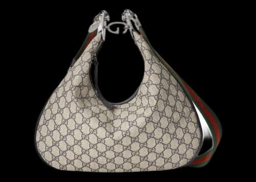 Gucci Attache Medium Shoulder Bag Beige/Blue