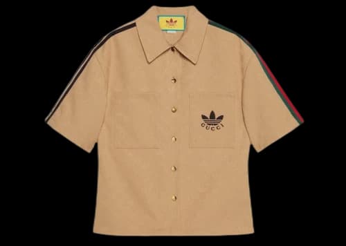 Gucci x adidas Trefoil Jacquard Shirt Beige