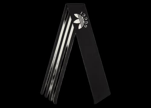 Gucci x adidas Striped Silk Neck Bow Black/Ivory