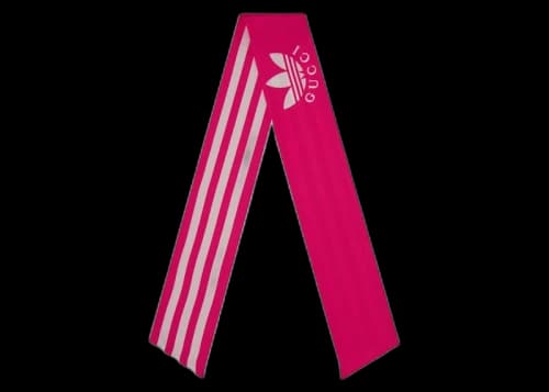 Gucci x adidas Striped Silk Neck Bow Pink/Ivory