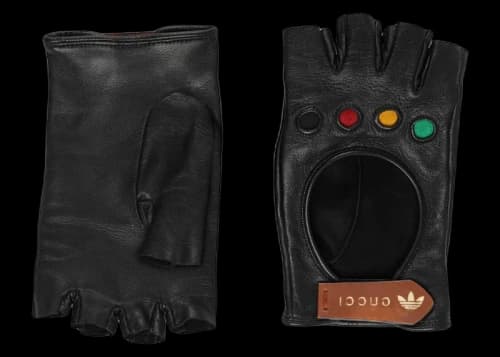 Gucci x adidas Fingerless Leather Gloves Black