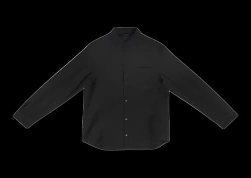 Balenciaga Wool Gabardine Shirt Jacket Black