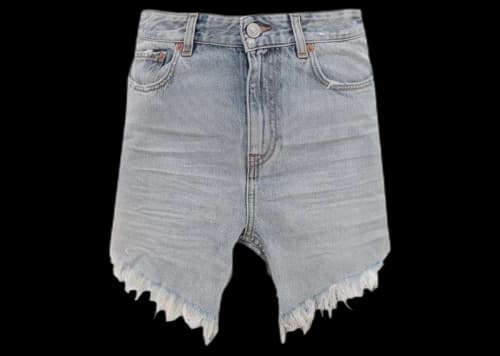 Balenciaga Women's Denim Mini Skirt Blue
