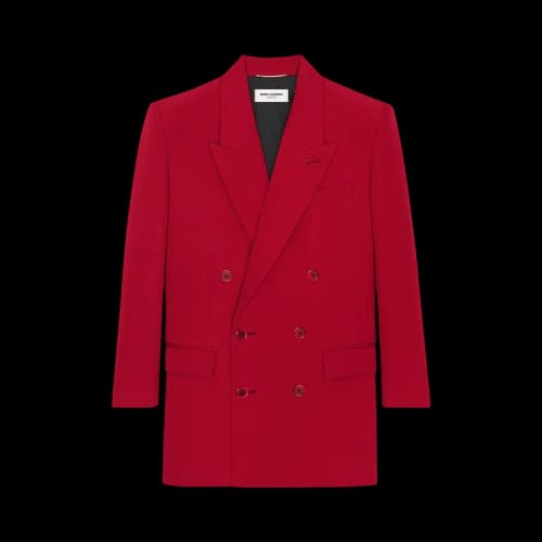 Saint Laurent Double-Breasted Tailored Dress 'Red'