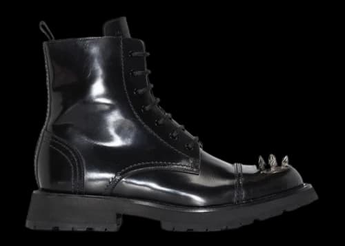 Alexander McQueen Punk Stud Boot Black