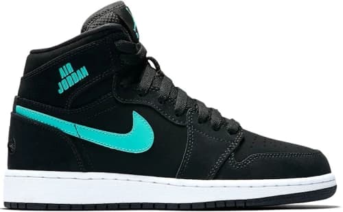 Jordan 1 Retro High Black Hyper Jade (GS)