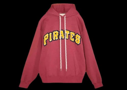 Gucci x MLB 2022 Cotton Jersey Sweatshirt with Pirates Patch Bordeaux