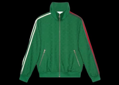 Gucci x adidas GG Trefoil Jacquard Jacket Green
