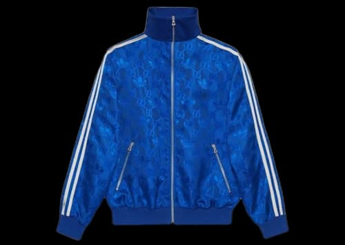 Gucci x adidas GG Trefoil Jacquard Jacket Cobalt Blue
