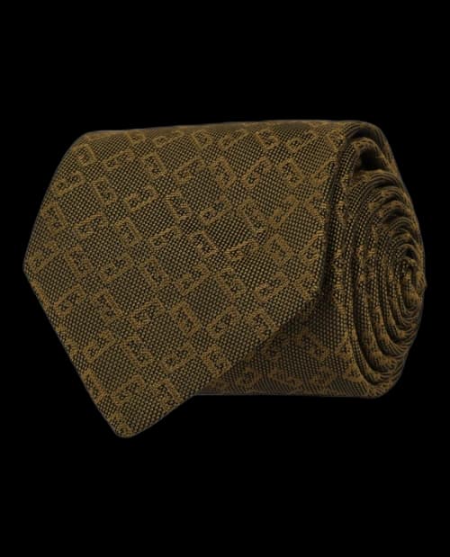 Givenchy 4G Monogram Silk Tie Gold