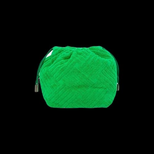 Bottega Veneta Med Drawstring Pouch Towel 'Grass/Silver'