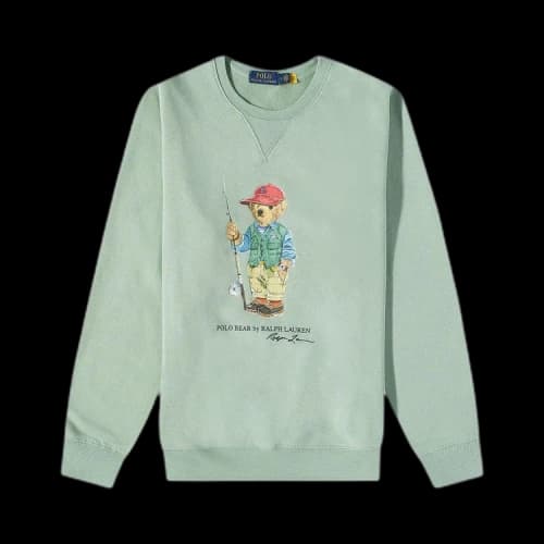 Polo Ralph Lauren Preppy Bear Crewneck Sweatshirt 'Faded Mint'