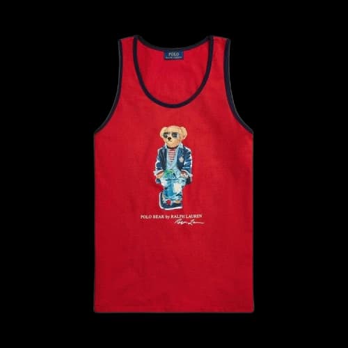Polo Ralph Lauren Novelty Bear Graphic Tank 'Red'