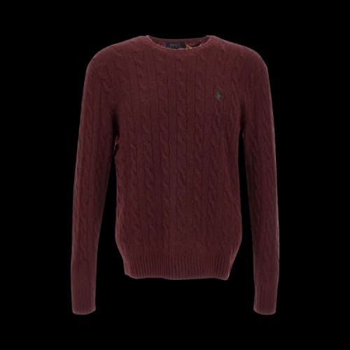 Polo Ralph Lauren Cable Knit Crewneck Sweater 'Aged Wine Heather'