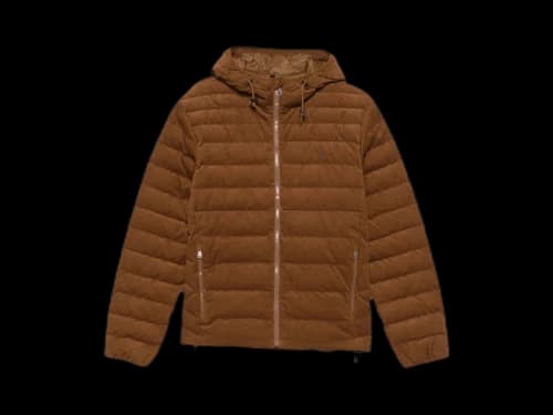 Polo Ralph Lauren Corduroy Puffer Jacket Brown