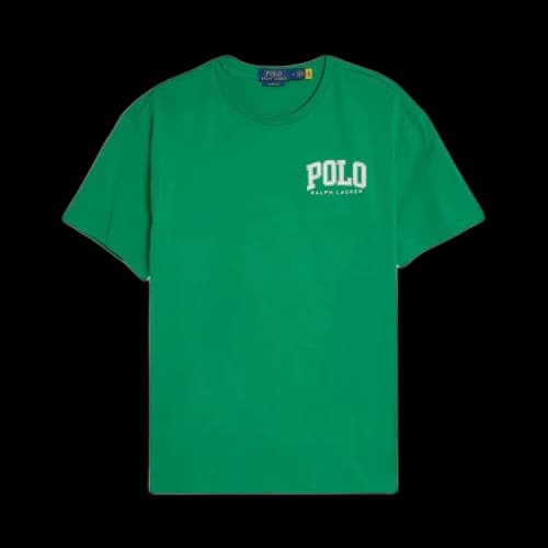 Polo Ralph Lauren Logo Print Jersey Knit Graphic Polo 'Cruise Green'
