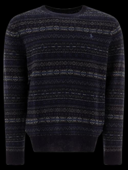 Polo Ralph Lauren Wool RWS Long Sleeve Pullover Navy Combo