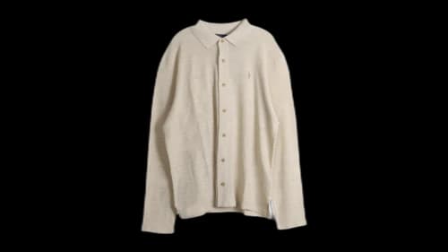 Polo Ralph Lauren L/S Cotton Blend Placket Cardigan Sweater New Stone