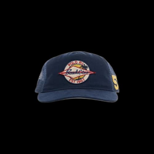 Polo Ralph Lauren Original Label Vintage Trucker Cap With Surf Clun Patch 'Newport Navy'