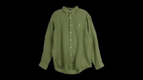 Polo Ralph Lauren Piece Dye Linen Sport L/S Shirt Tan