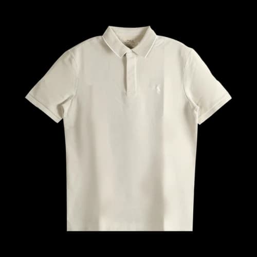 Polo Ralph Lauren Short-Sleeve Oxford Polo w/ Knit Collar 'Classic Khaki/White'