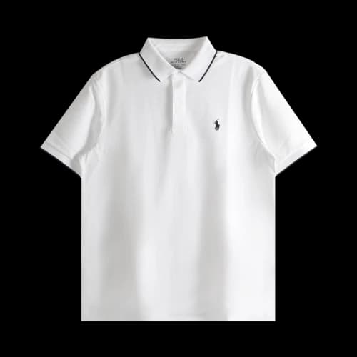 Polo Ralph Lauren Short-Sleeve Oxford Polo w/ Knit Collar 'White'
