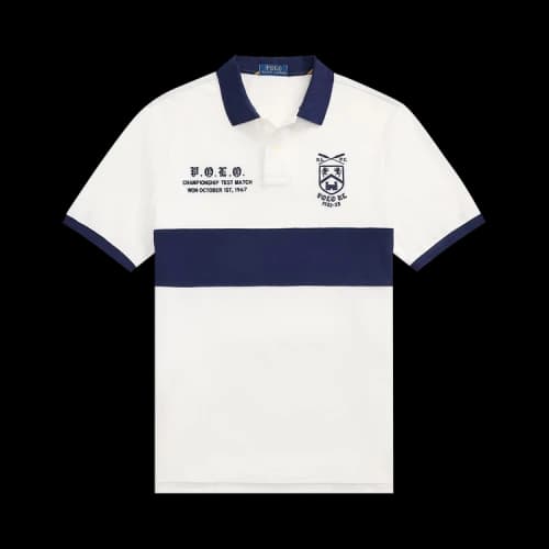 Polo Ralph Lauren Short-Sleeve Basic Mesh Novelty Crest Polo 'White/Newport Navy'