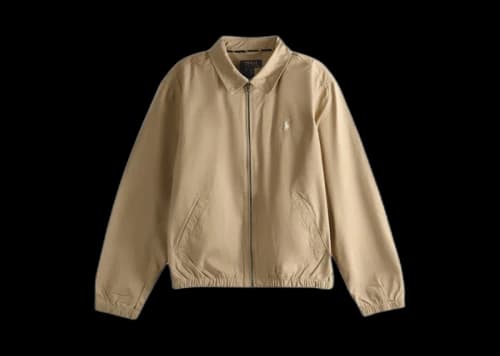 Polo Ralph Lauren Long-Sleeve Cotton Poplin Soft Fade Bayport Windbreaker Jacket Cafe Tan
