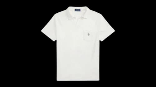 Polo Ralph Lauren Cotton Linen Johnny Collar Pocket Polo Nevis