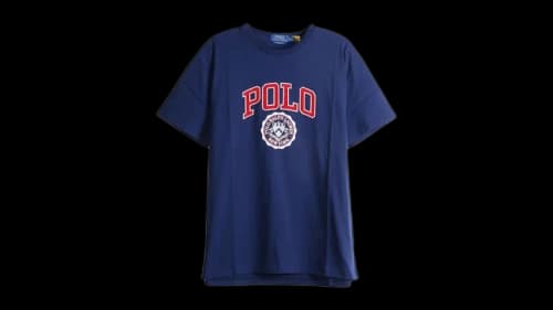 Polo Ralph Lauren Short-Sleeve Jersey Knit Heritage Polo Crest Graphic T-shirt Newport Navy
