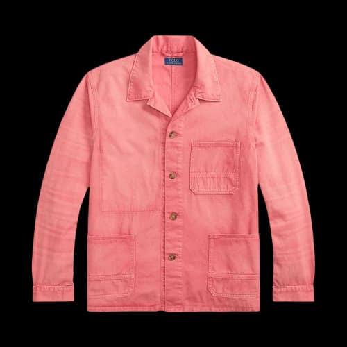 Polo Ralph Lauren Long-Sleeve Montauk Chino French Workwear Overshirt 'Faded Red'